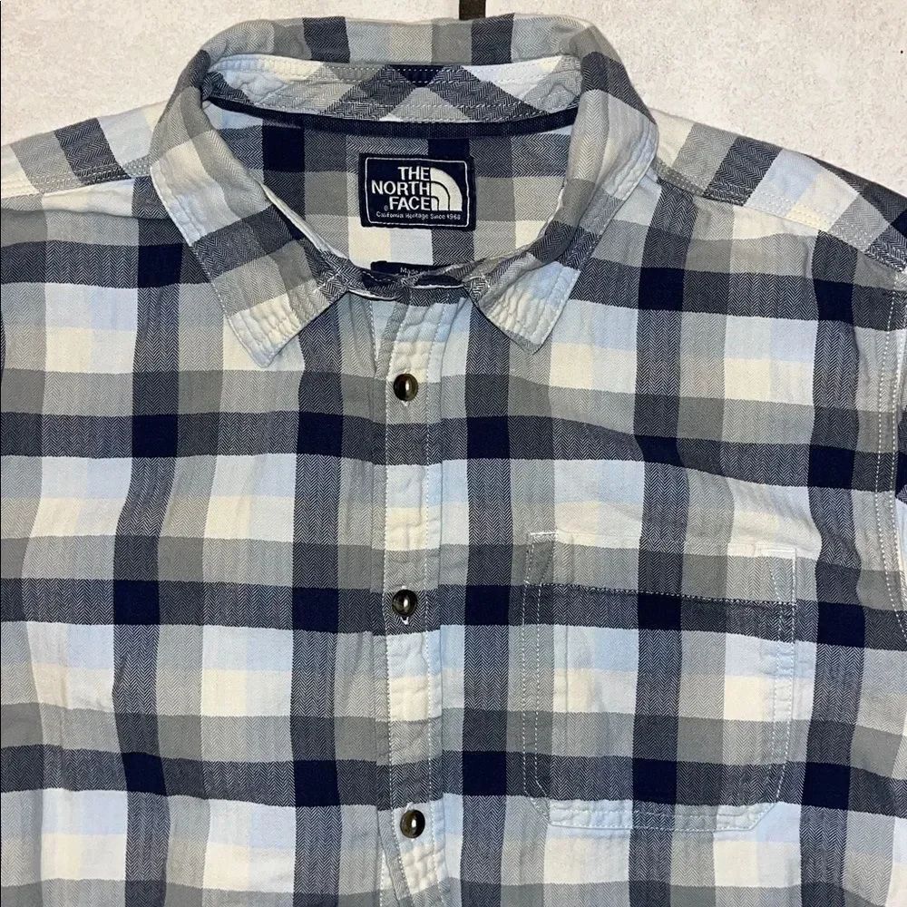 The North Face Vintage Retro LS Button Down Work Trail Pocket California Shirt L